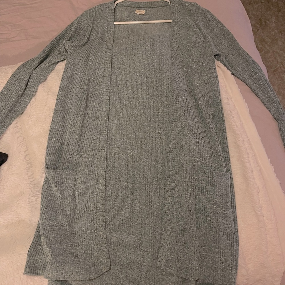 O’Neill heather green cardigan